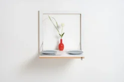 Clearance Ambivalenz Fläpps - Foldbart skrivebord - Væghængt - Hvid - 60x60 cm