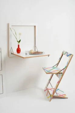 Clearance Ambivalenz Fläpps - Foldbart skrivebord - Væghængt - Hvid - 60x60 cm