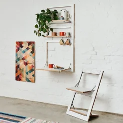 Clearance Ambivalenz - Fläpps Hylde - 80 x 40 cm - Hvid birk