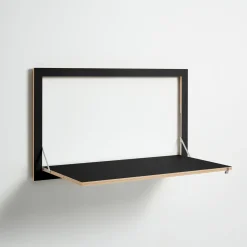 Outlet Ambivalenz Fläpps - Vægskrivebord - Secretary - Sort - 100x60 cm