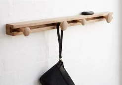 Discount Applicata knagerække med 4 knager - Track - 60 cm - Eg