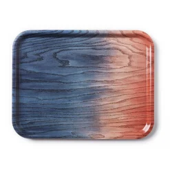 New Applicata - Tribute to Wood Tray - Bakke i str. L - Blå - 43x33 cm