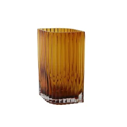 Hot AYTM - Vase Folium, brun , Amber, Large