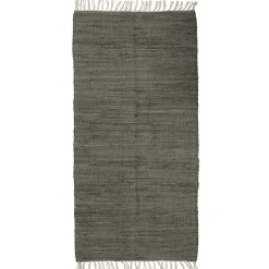 Clearance Bahne - Bomuldstæppe med frynser 70x140 - OLIVE