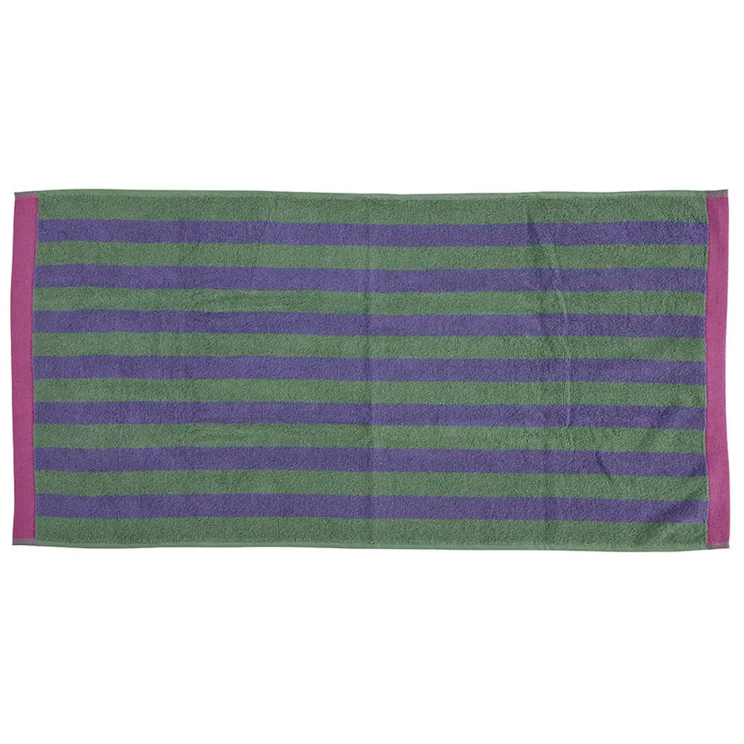 Clearance Bahne - Håndklæde - stribet - 50x100 cm Grøn, lilla, pink