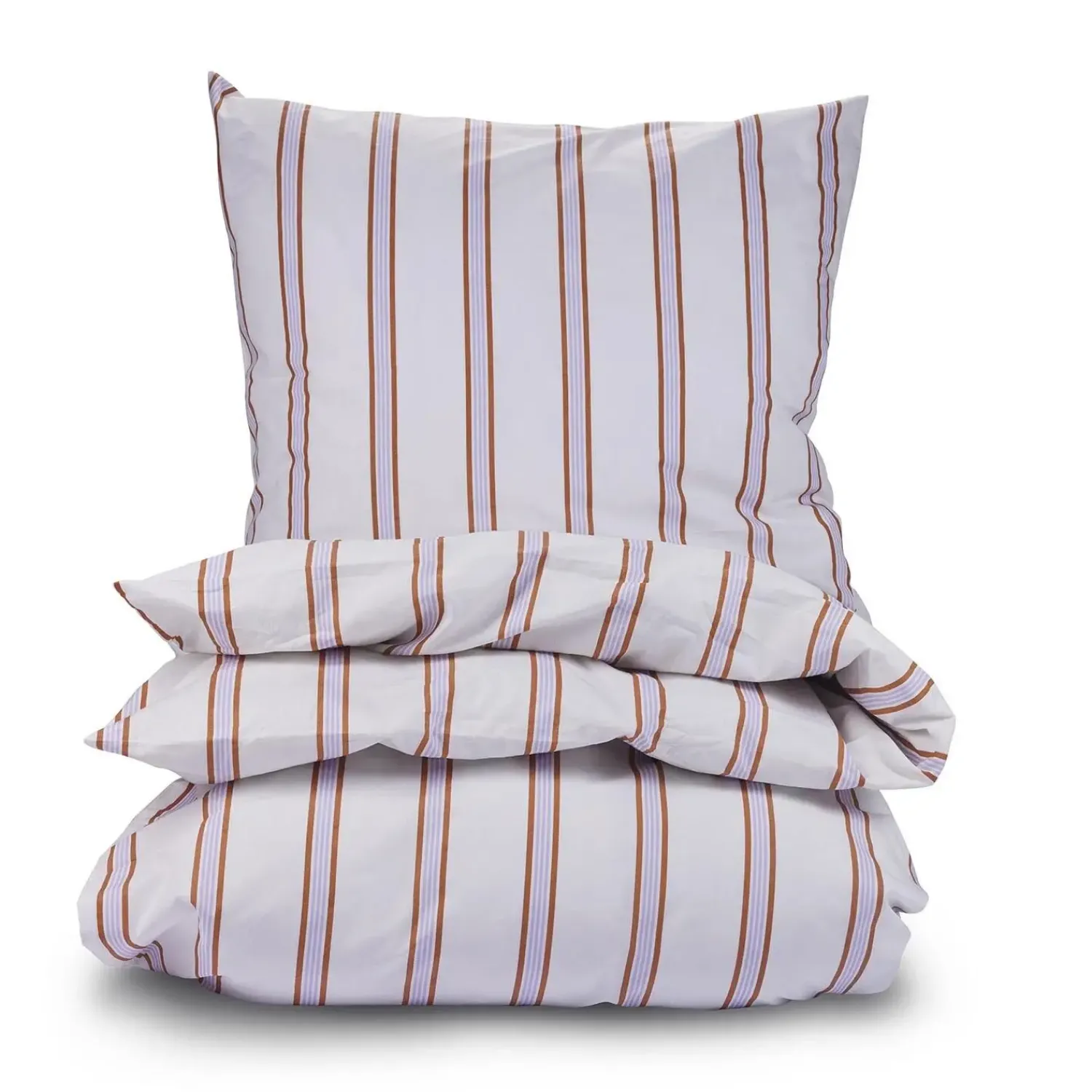 Outlet Bahne - Pin Stripe Sengetøj - Lilla, rav - 140x220
