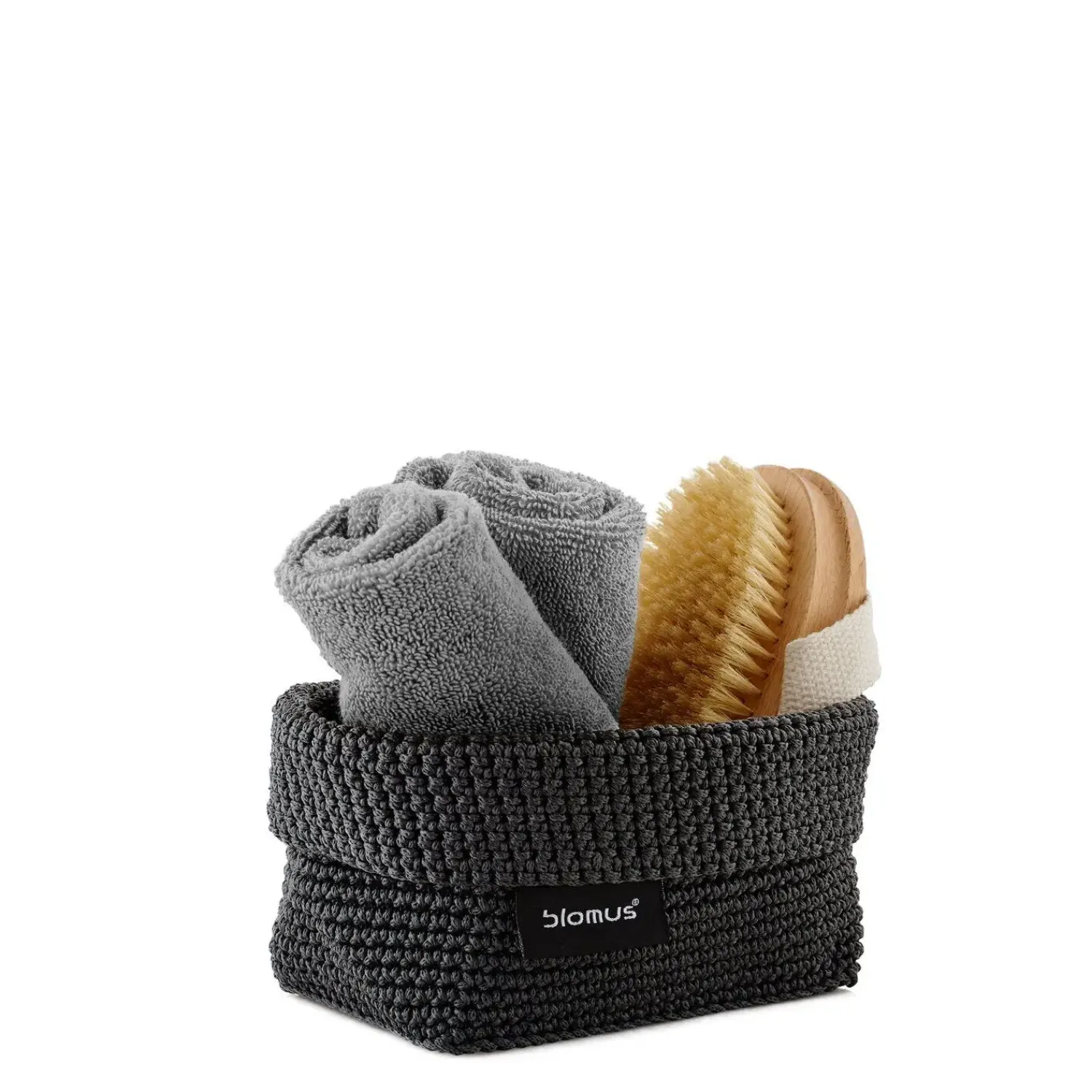 Best Blomus - Crochet Robe Basket - Anthracite - TELA