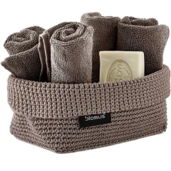 Clearance Blomus - Crochet Robe Basket - Taupe - TELA