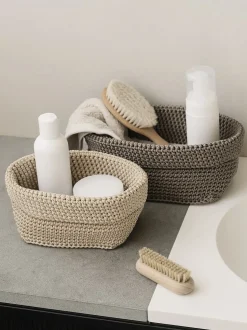 Best Blomus - Crochet Rope Basket - M - Moonbeam - TELA