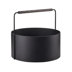 New Blomus - Firewood Basket -ASHI- Brown eg håndtag - L - 42x 45 cm