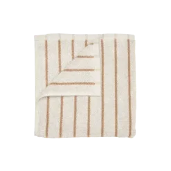 Hot Blomus - Handtowel -ARTO- colour Moonbeam/Amber Brown thin stripes