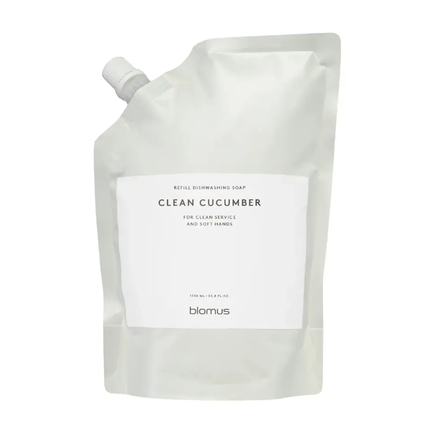 Clearance Blomus - Refill Dishwashing Soap, Scent: Clean Cucumber - SATOMI - White