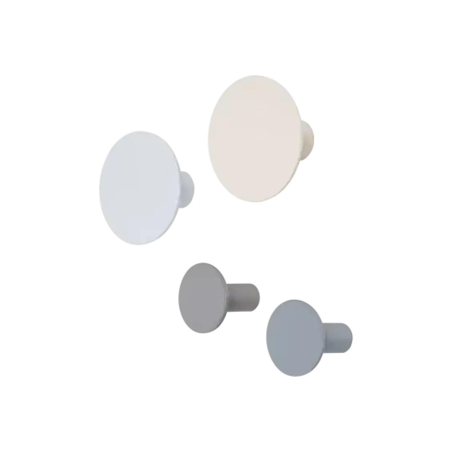 Hot Blomus - Set of 4 Wall Hooks - PONTO - Warm Gray, Tradewinds, Micro Chip, Moonbeam