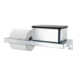 Discount Blomus - Toilet Paper Holder with glass shelf - polished - MENOTO