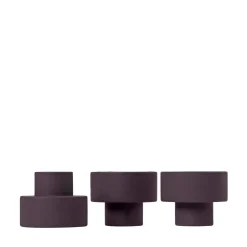Clearance Blomus - TRIO lysestager - Lilla - Sæt af 3