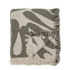 Discount Bloomingville - Alk Plaid, Grøn, Genanvendt Bomuld