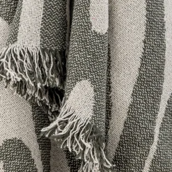 Discount Bloomingville - Alk Plaid, Grøn, Genanvendt Bomuld