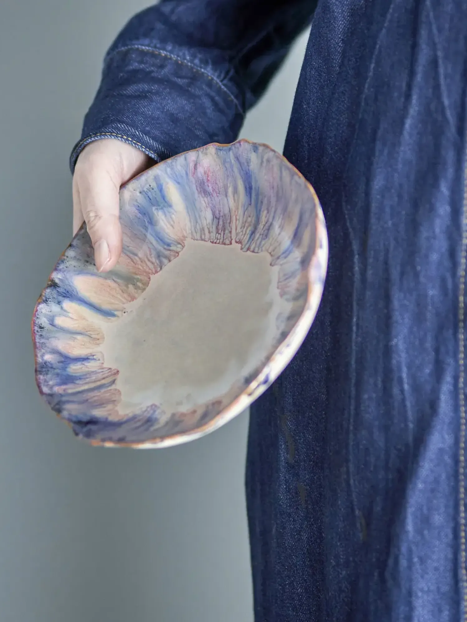 New Bloomingville - Amalia Skål, Blå, Stentøj