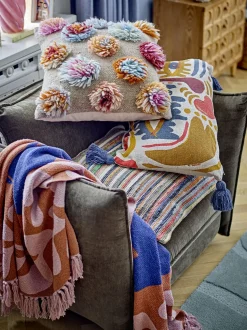 Discount Bloomingville - Atle Plaid, Brun, Genanvendt Bomuld