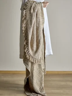 Clearance Bloomingville - Bresso Plaid, Brun, Genanvendt Bomuld