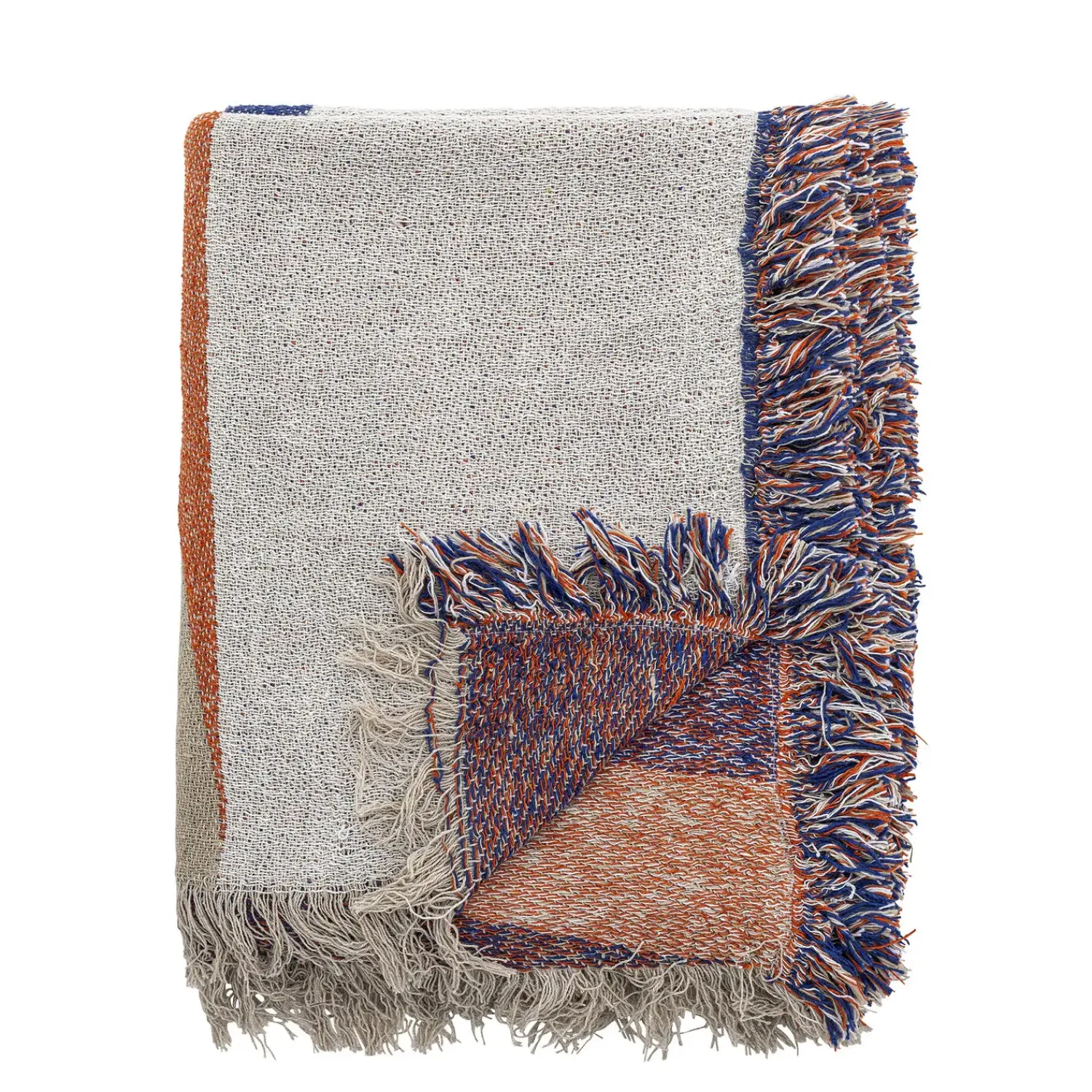 Best Bloomingville - Clarita Plaid, Orange, Genanvendt Bomuld