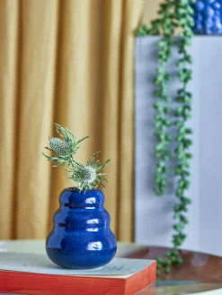 Clearance Bloomingville - Faramir Vase, Blå, Stentøj