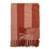 New Bloomingville - Frello Plaid, Orange, Genanvendt Bomuld