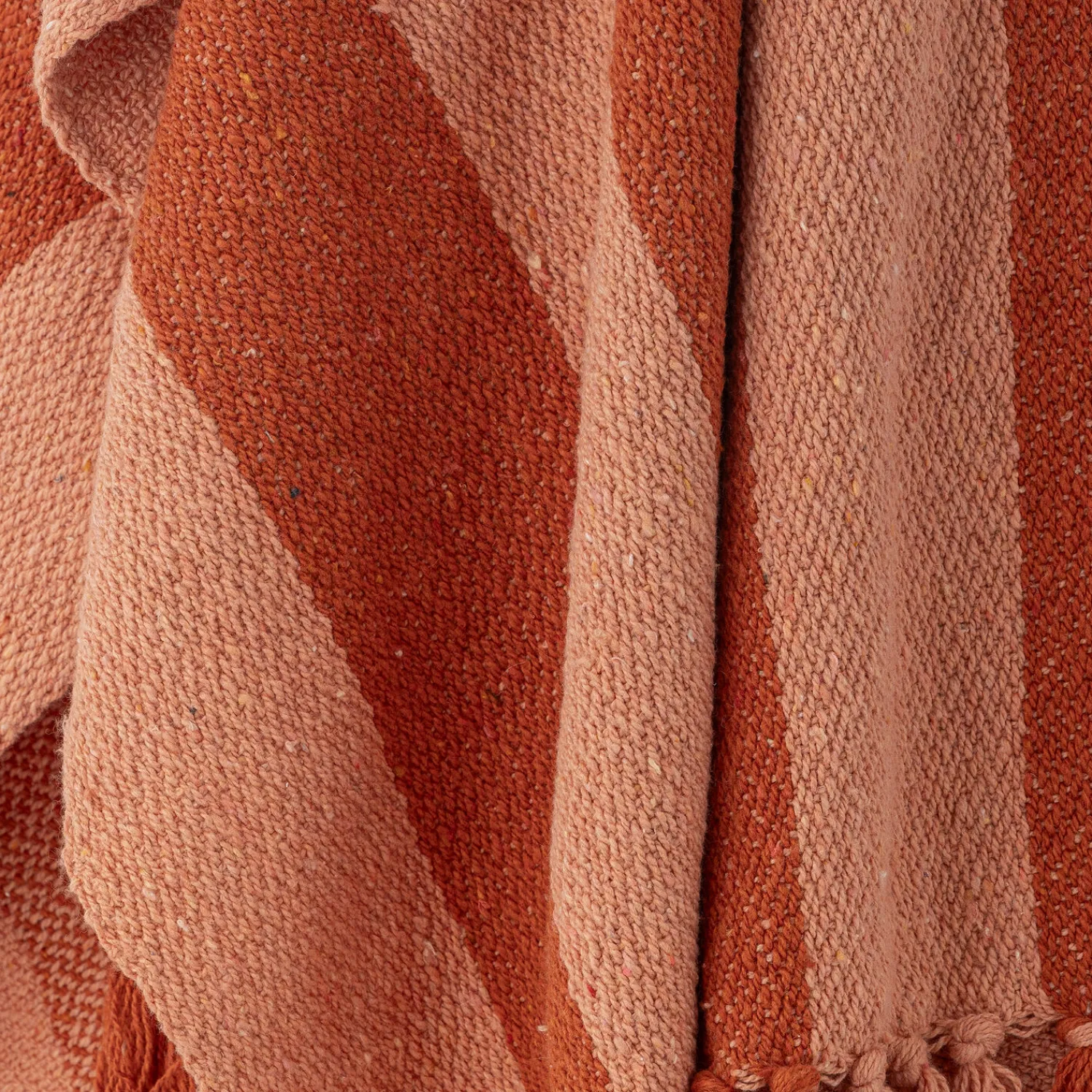 New Bloomingville - Frello Plaid, Orange, Genanvendt Bomuld