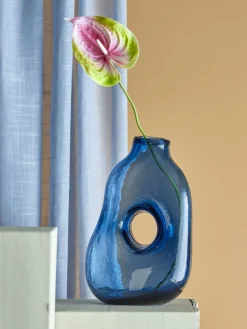 Outlet Bloomingville - Harri Vase, Blå, Glas