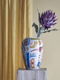 Clearance Bloomingville - Horus Vase, Orange, Stentøj