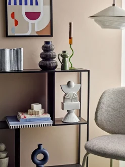 New Bloomingville - Lindae Vase, Blå, Stentøj