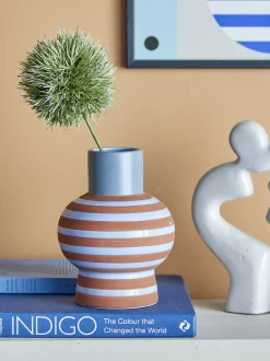Sale Bloomingville - Lindir Vase, Blå, Stentøj