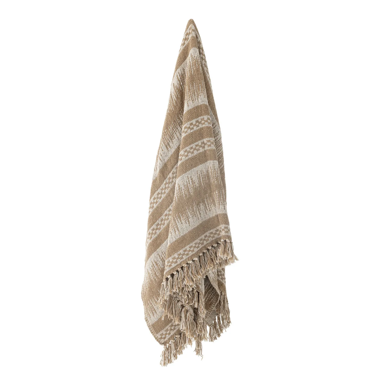 Discount Bloomingville - Marmi Plaid, Brun, Genanvendt Bomuld