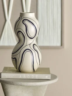 New Bloomingville - Nicola Vase, Sort, Stentøj
