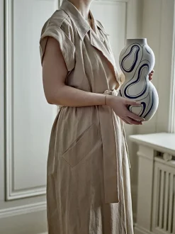 New Bloomingville - Nicola Vase, Sort, Stentøj