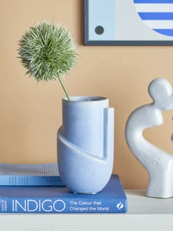 Clearance Bloomingville - Norbert Vase, Blå, Stentøj