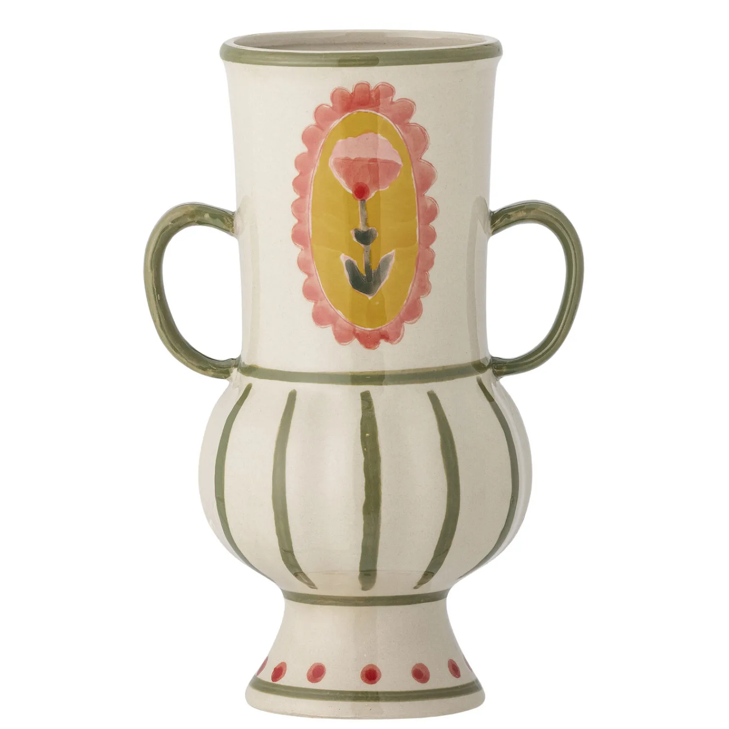 New Bloomingville - Odina Vase, Grøn, Stentøj