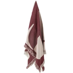 Best Bloomingville - Olica Plaid, Rød, Genanvendt Bomuld