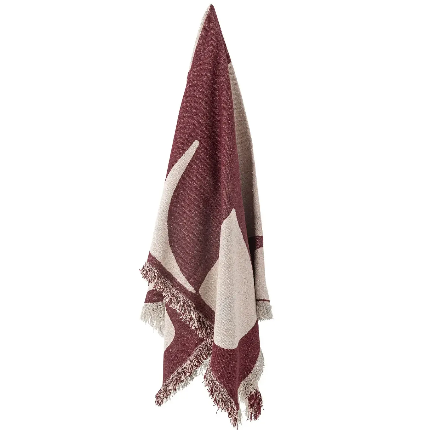 Best Bloomingville - Olica Plaid, Rød, Genanvendt Bomuld