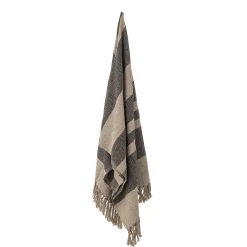 Online Bloomingville - Temi Plaid, Sort, Genanvendt Bomuld