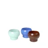 Clearance Broste Copenhagen - Fyrfadsstage "Agathe" - Turquise/Blue/Caramel Brown - Sæt af 3