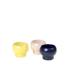Hot Broste Copenhagen - Fyrfadsstage "Agathe" - Yellow/Blush/Blue - Sæt af 3
