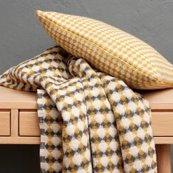 Discount Burel Factory - Azulejo Biocolor - Plaid/tæppe - Grey og Mustard Yellow/Gul