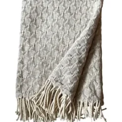 Clearance Burel Factory - Noor plaid/tæppe - Taupe - 180x130 cm