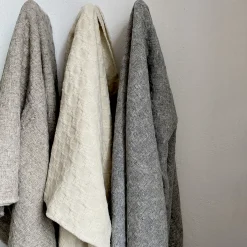 Sale Burel Factory - Pied de Coq - Plaid/tæppe - Lysegrå