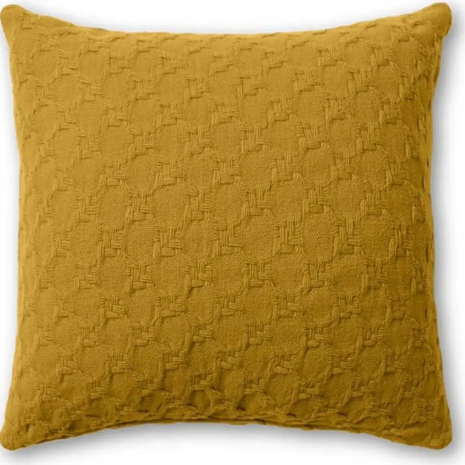 Best Burel Factory - Pied de Coq - Pudebetræk - Mustard gul - 45x45 cm
