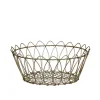 Discount Chic Antique Chic Antigue - Kurv - fil de fer - Messing - Ø 27 cm