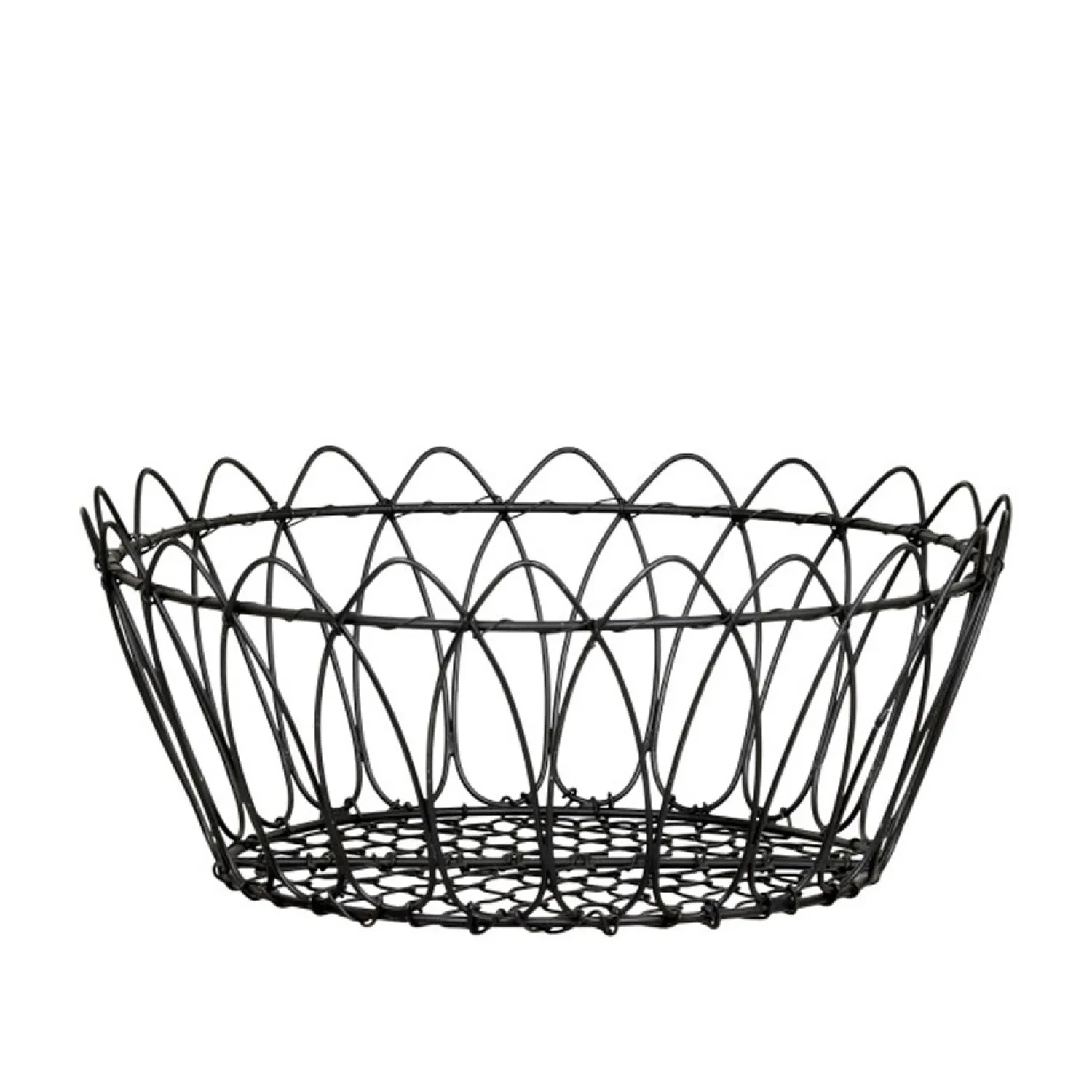 Online Chic Antique Chic Antigue - Kurv - fil de fer - Sort - Ø 27 cm