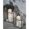Discount Chic Antique - Bloklys LED inkl. batteri - Hvid (H:20 cm)