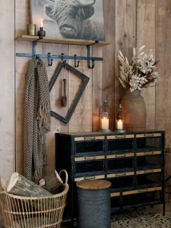 Best Chic Antique - Hylde med 5 knager - Antique Sort